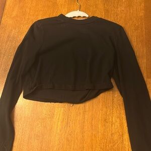 cropped black shirt
